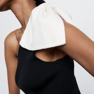 Zara Asymmetrical Top w/ Bow
